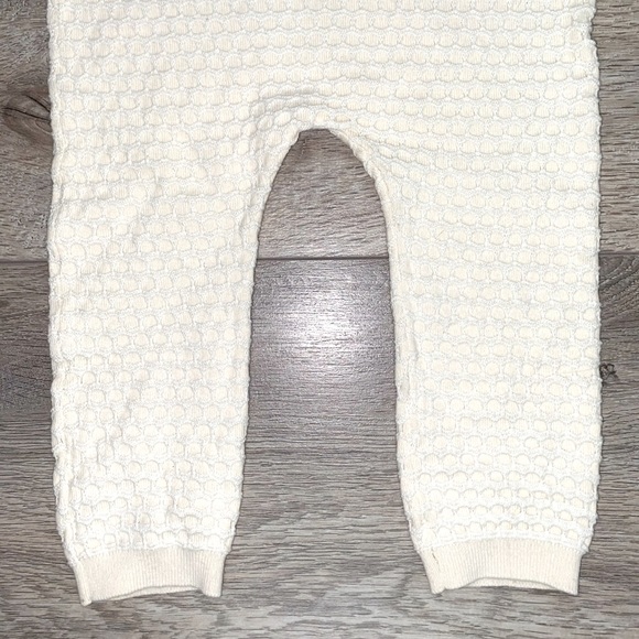 H&M Organic Cotton Honeycomb Waffle Knit Hooded Sweater Jogger Set 12-18 Months - Picture 12 of 14